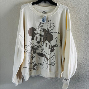 Disney Cream Mickey and Minnie Sweatshirt